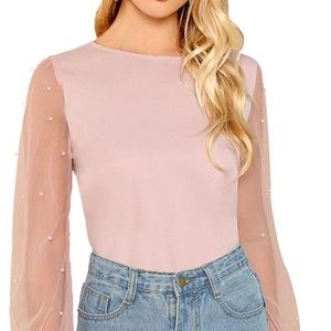 Brand New Purple Pearl Blouse